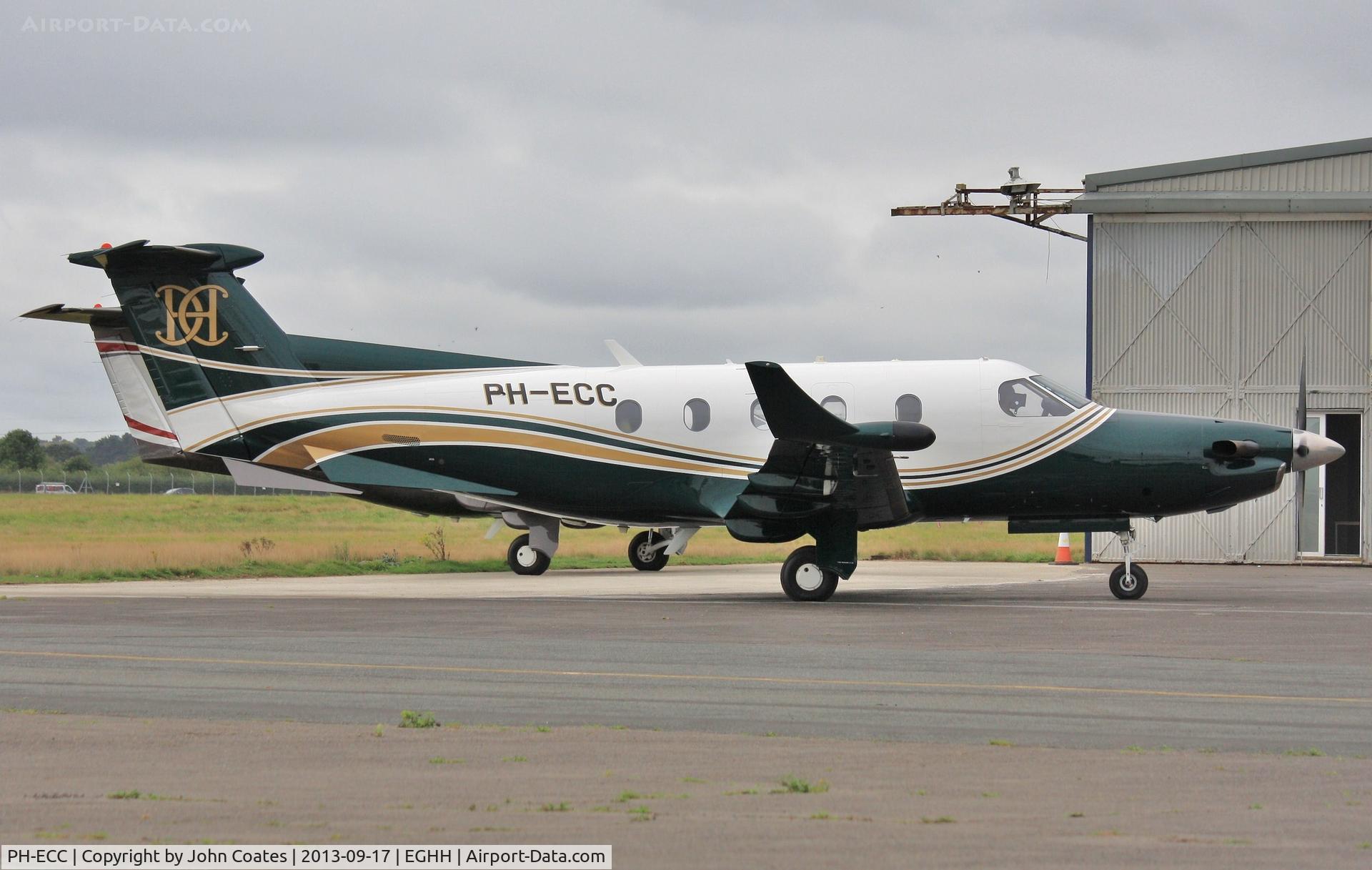 PH-ECC, 1994 Pilatus PC-12/45 C/N 107, At DS Pilatus Centre after recent repaint