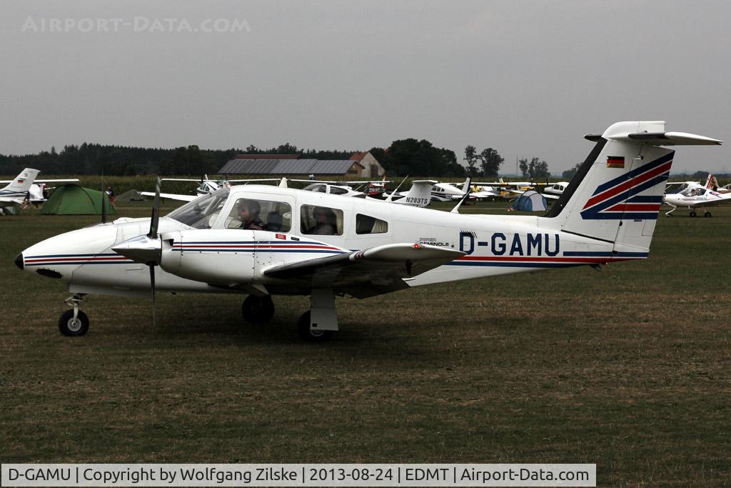 D-GAMU, Piper PA-44-180T Turbo Seminole Turbo Seminole C/N 44-8107034, Tannkosh 2013