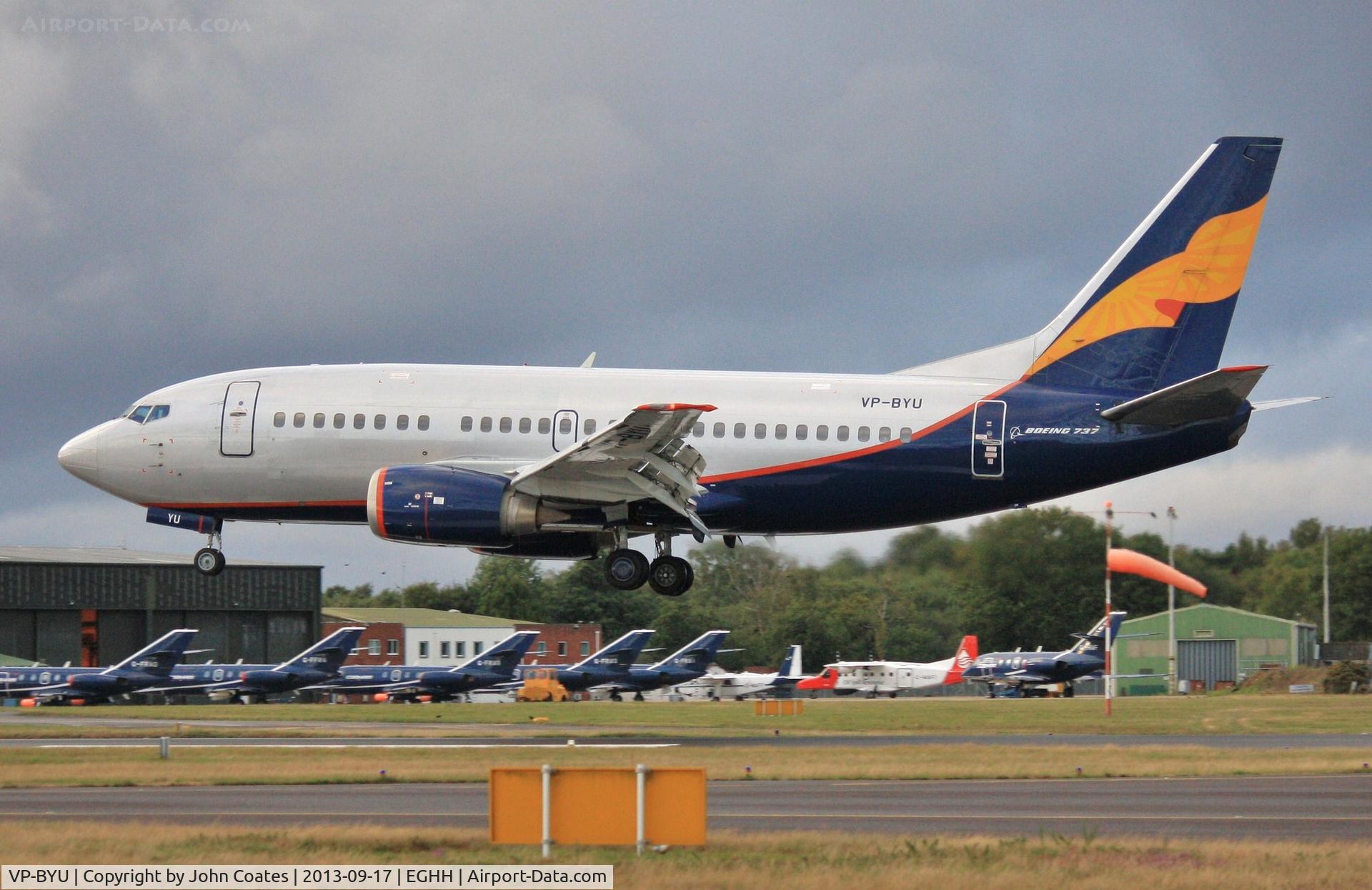 VP-BYU, 1991 Boeing 737-5Q8 C/N 25167, ex Donavia returning to lessor.