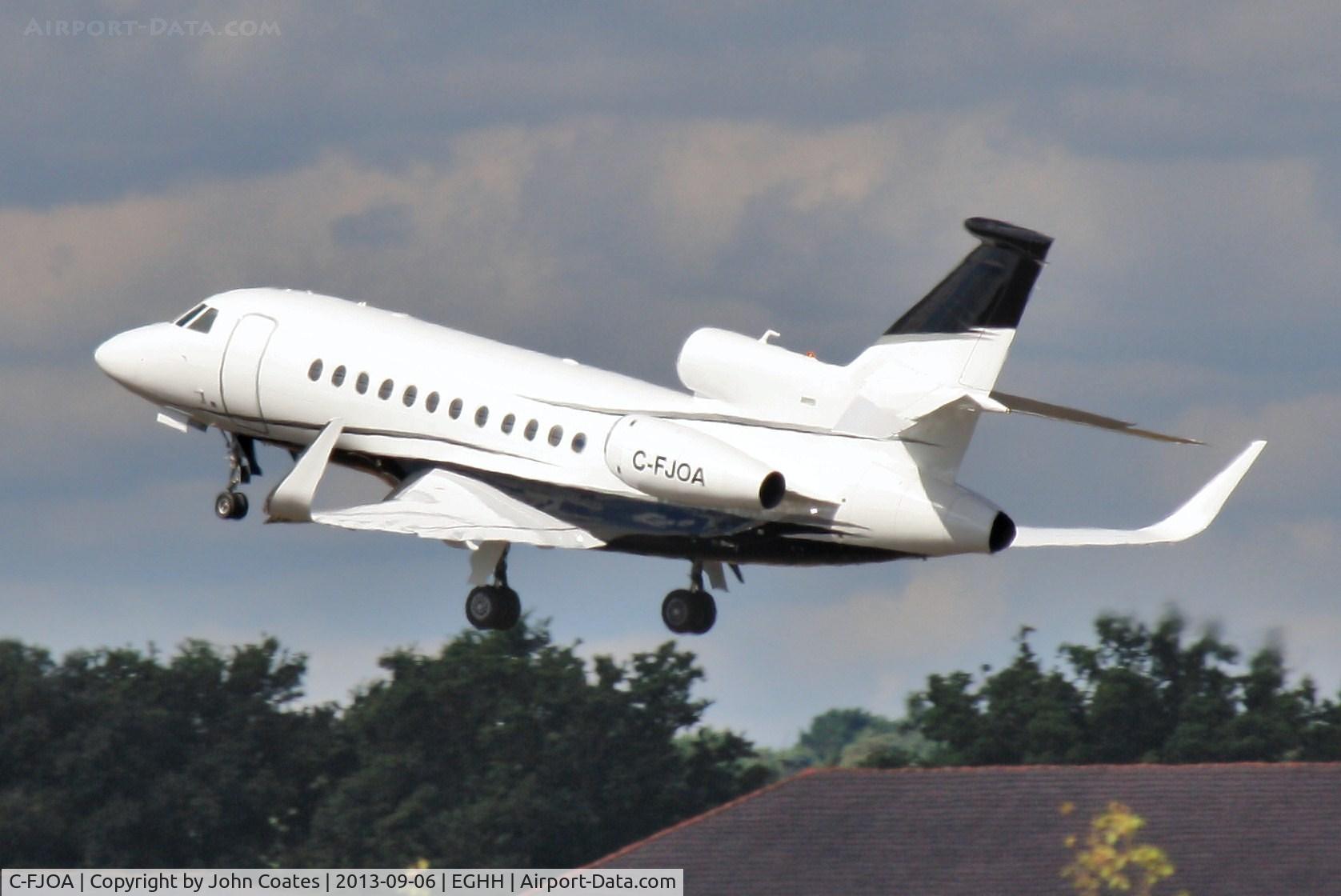 C-FJOA, 2007 Dassault Falcon 900EX C/N 180, ex M-ROWL departing on delivery.