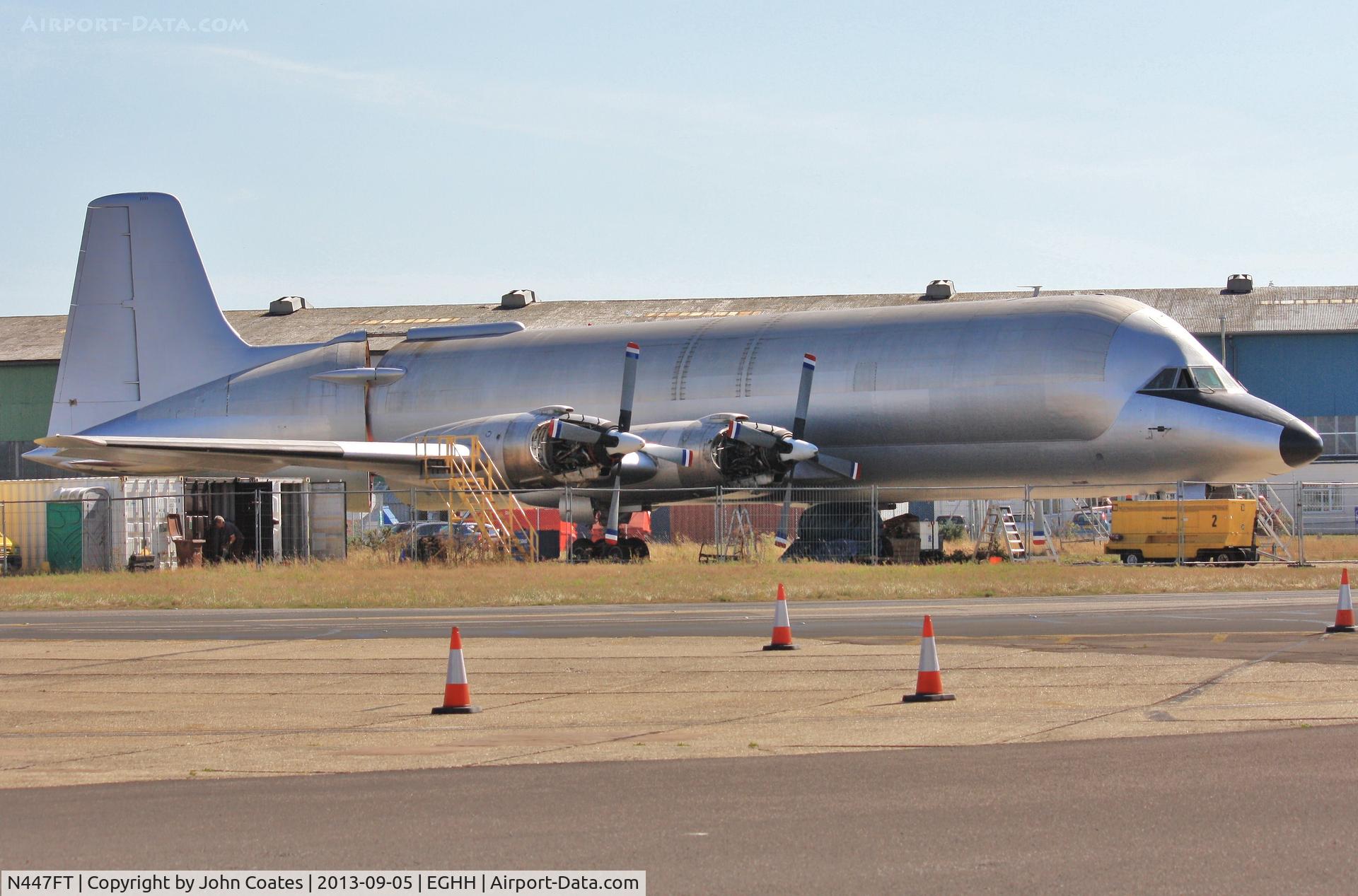 N447FT, 1969 Canadair CL-44-0 Skymonster C/N 16, Starboard side now stripped of paint.