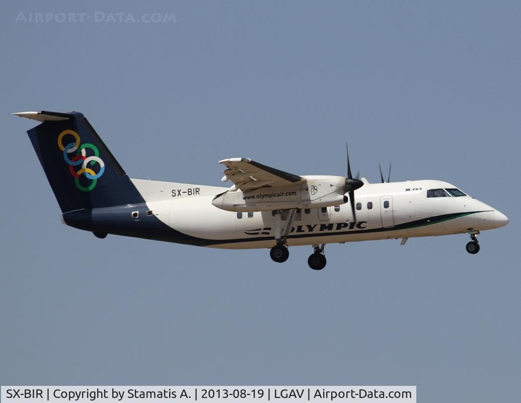 SX-BIR, 1993 De Havilland Canada DHC-8-102 Dash 8 C/N 364, Landing on 03L @ LGAV 19/8/2013