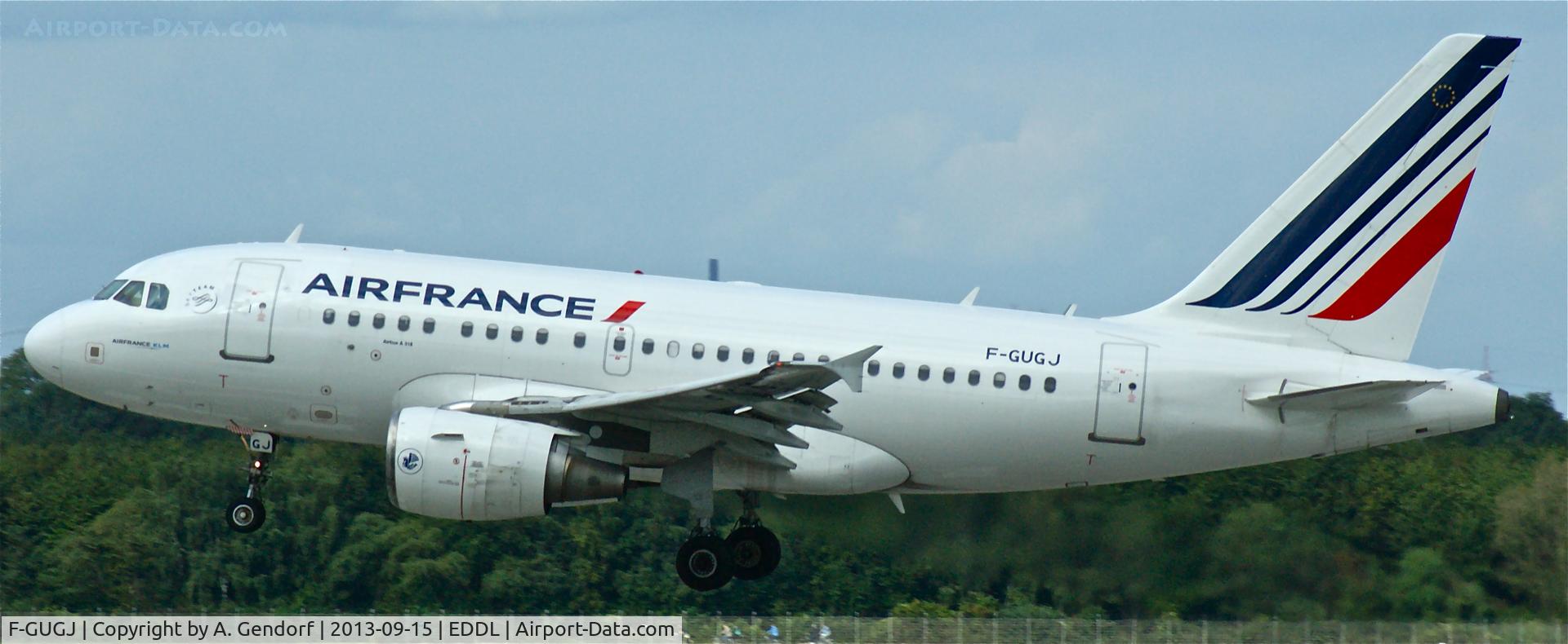 F-GUGJ, 2005 Airbus A318-111 C/N 2582, Air France, is landing RWY 23L at Düsseldorf Int´l(EDDL)