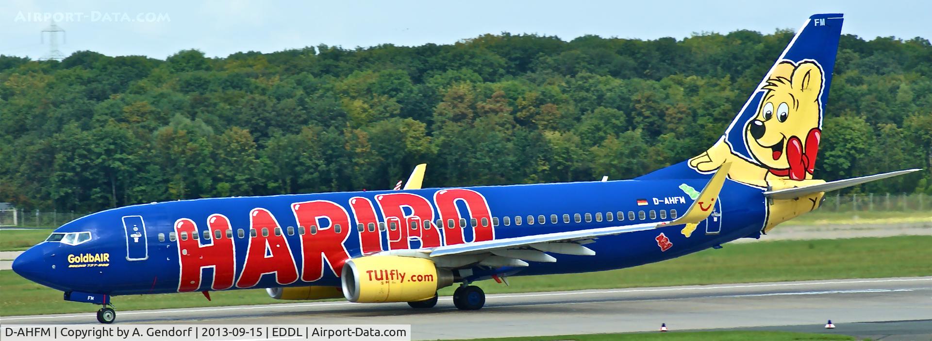 D-AHFM, 2000 Boeing 737-8K5 C/N 27986, TUifly (Habribo cs.), seen here lining up RWY 23L at Düsseldorf Int´l(EDDL)