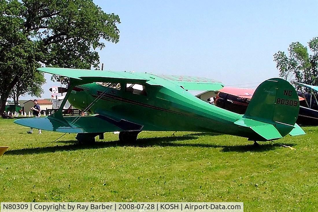 N80309, 1946 Beech G17S C/N B-8, Beech G17S Staggerwing [B-8] Oshkosh-Wittman Regional~N 28/07/2008