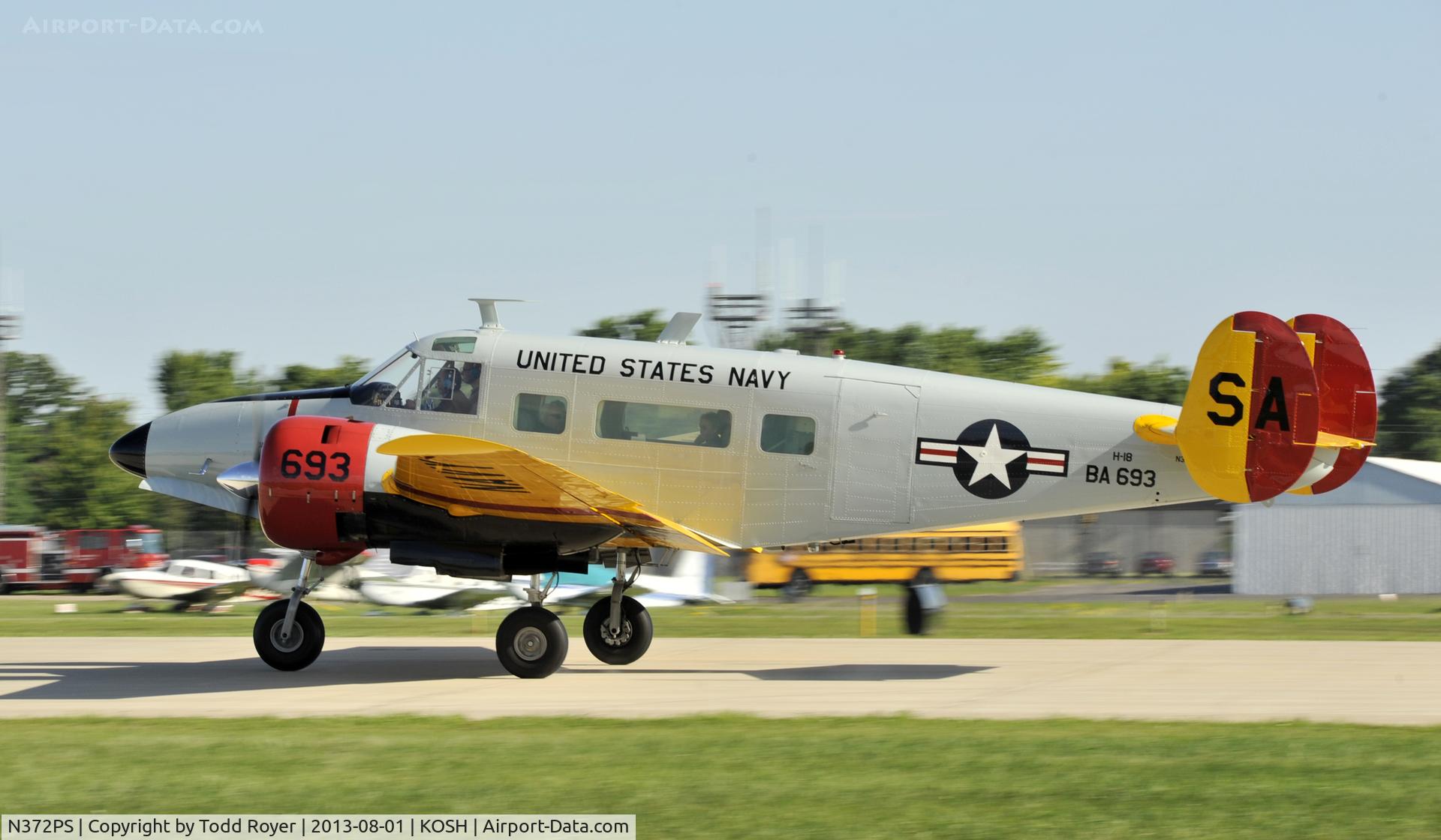 N372PS, 1964 Beech H-18 Tri-Gear C/N BA-693, Airventure 2013