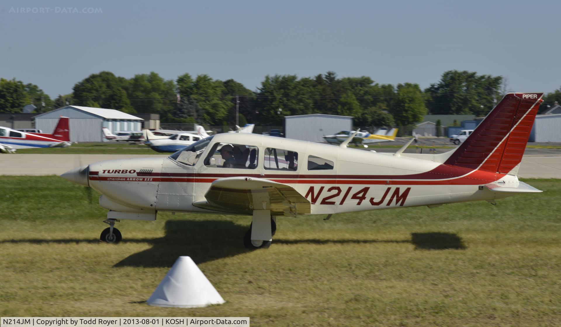 N214JM, 1977 Piper PA-28R-201T Cherokee Arrow III C/N 28R-7703059, Airventure 2013
