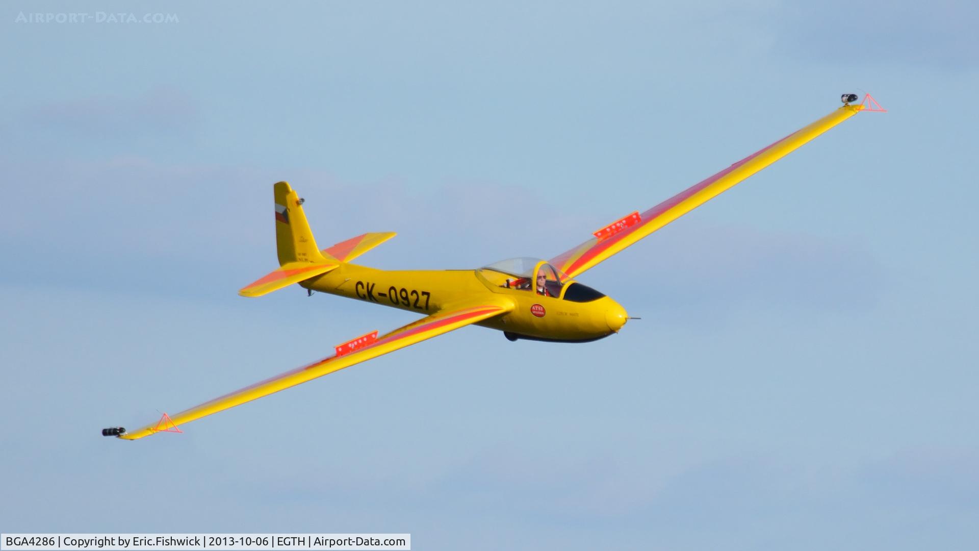 BGA4286, Letov LF-107 Lunak C/N 39, 43. CK-0927 at The Shuttleworth Collection October Flying Day 2013.
