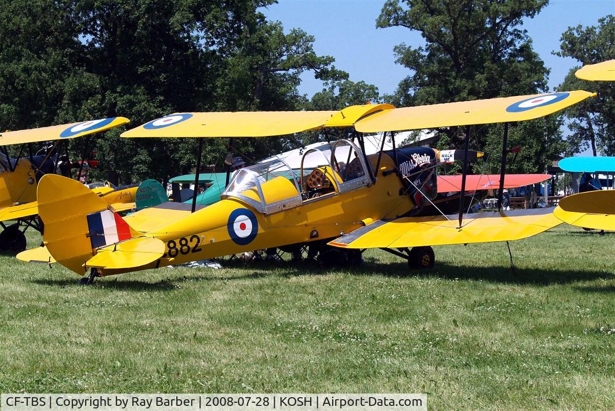 CF-TBS, 1941 De Havilland Canada DH-82C Tiger Moth C/N DHC1073, de Haviland DH.82C Tiger Moth [DHC1073] Oshkosh-Wittman Regional~N 28/07/2008