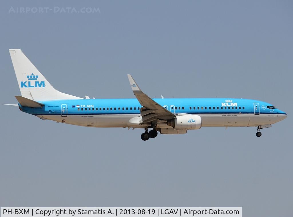 PH-BXM, 2000 Boeing 737-8K2 C/N 30355, Landing on 03L @ LGAV 19/8/2013