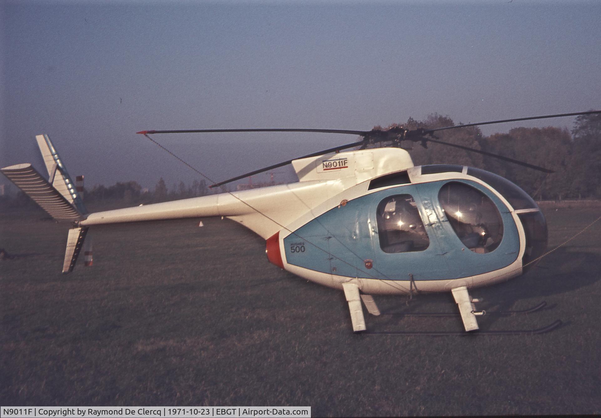 N9011F, Hughes 500E (369E) C/N 590101E, Gent  23-10-71