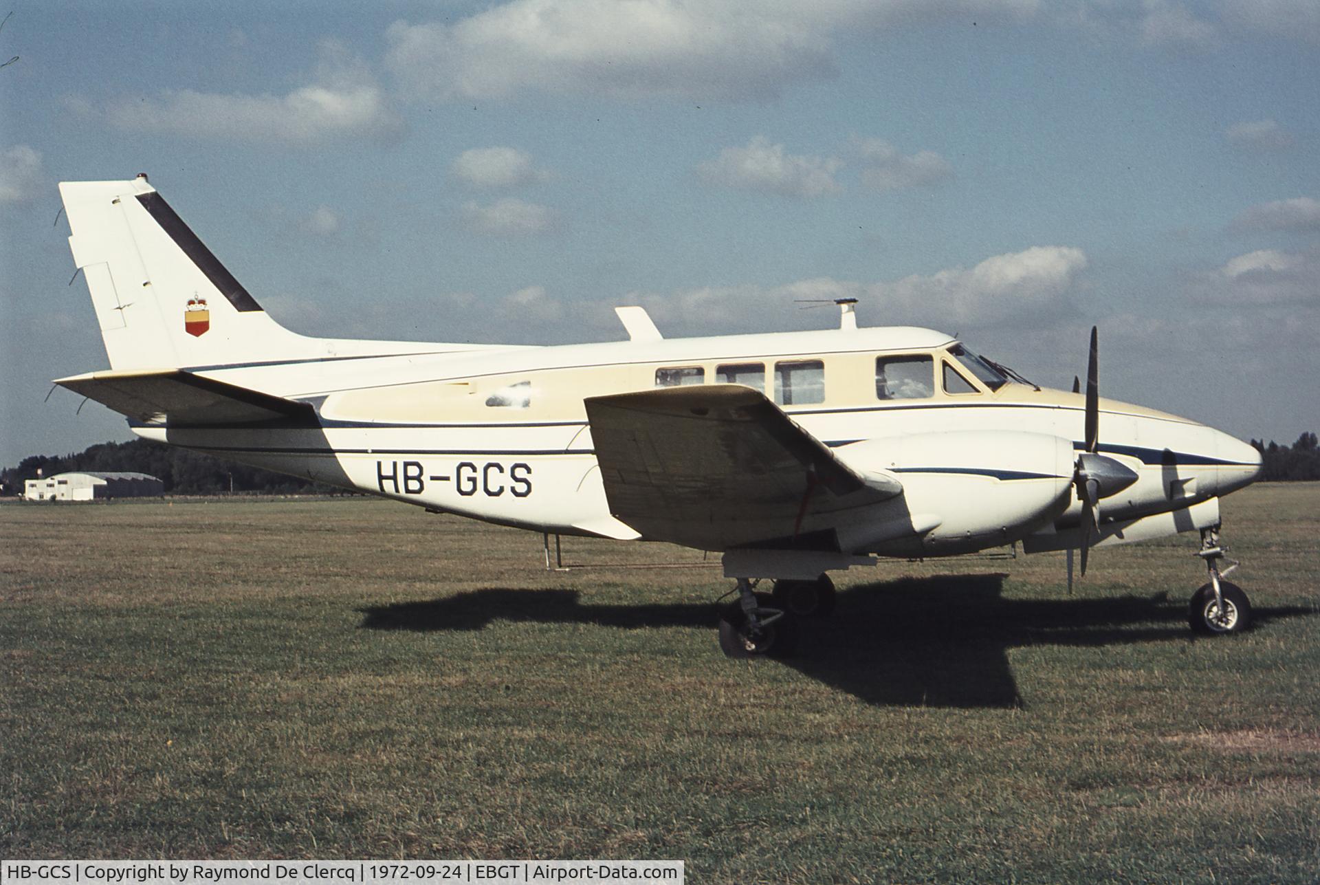 HB-GCS, Beechcraft 65-A80 Queen Air C/N LD-165, Gent 1972