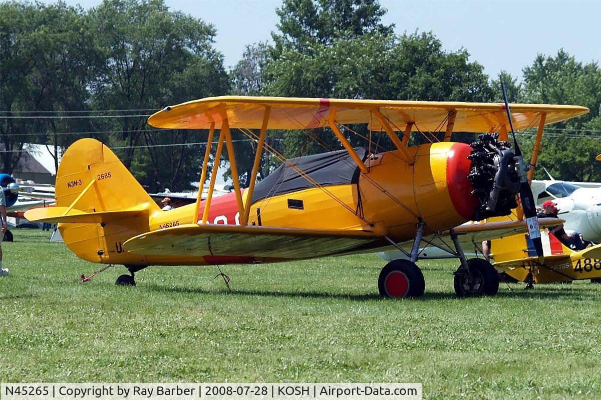 N45265, 1941 Naval Aircraft Factory N3N-3 C/N 2685, Naval Aircraft Factory N3N-3 [Bu2685] Oshkosh-Wittman Regional Airport~N 28/07/2008