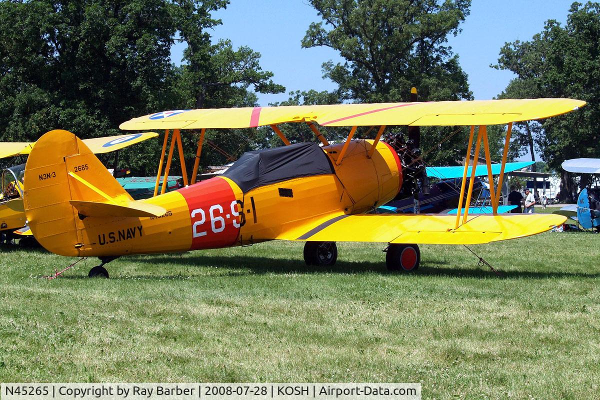 N45265, 1941 Naval Aircraft Factory N3N-3 C/N 2685, Naval Aircraft Factory N3N-3 [Bu2685] Oshkosh-Wittman Regional Airport~N 28/07/2008