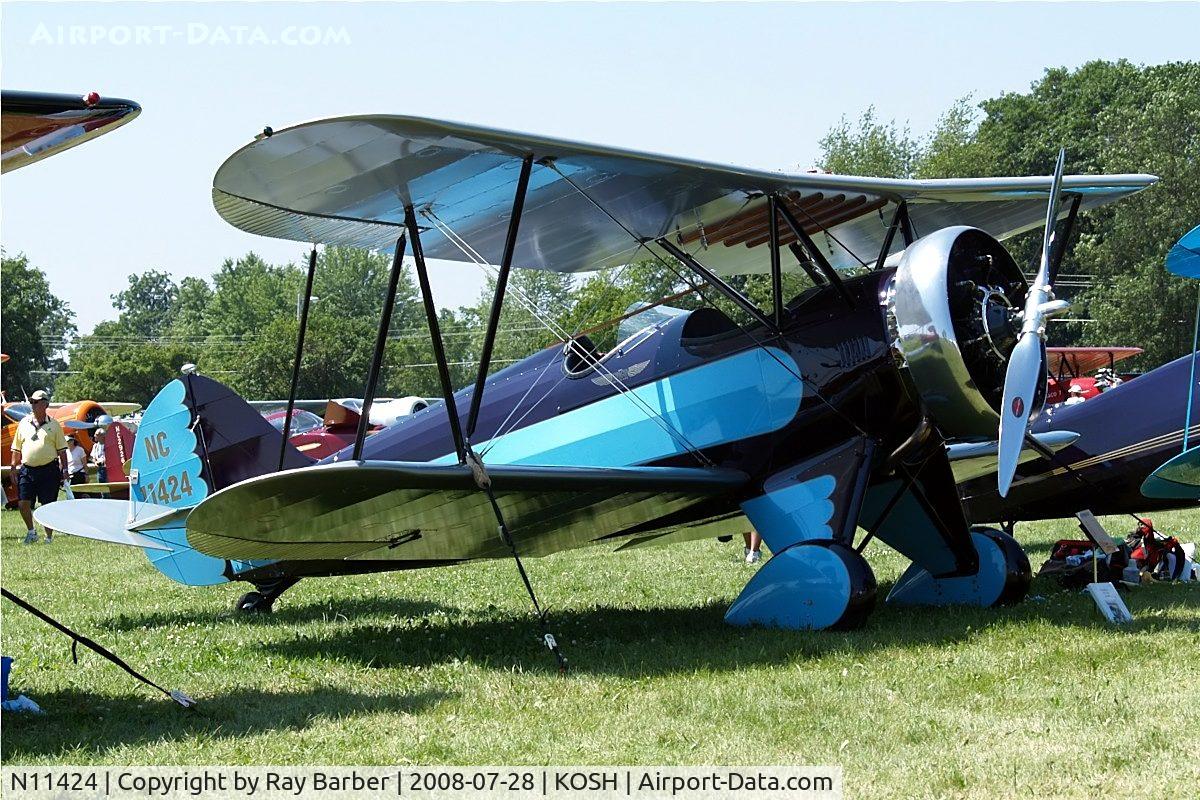 N11424, 1931 Waco QCF C/N 3493, Waco QCF [3493] Oshkosh-Wittman Regional~N 28/07/2008