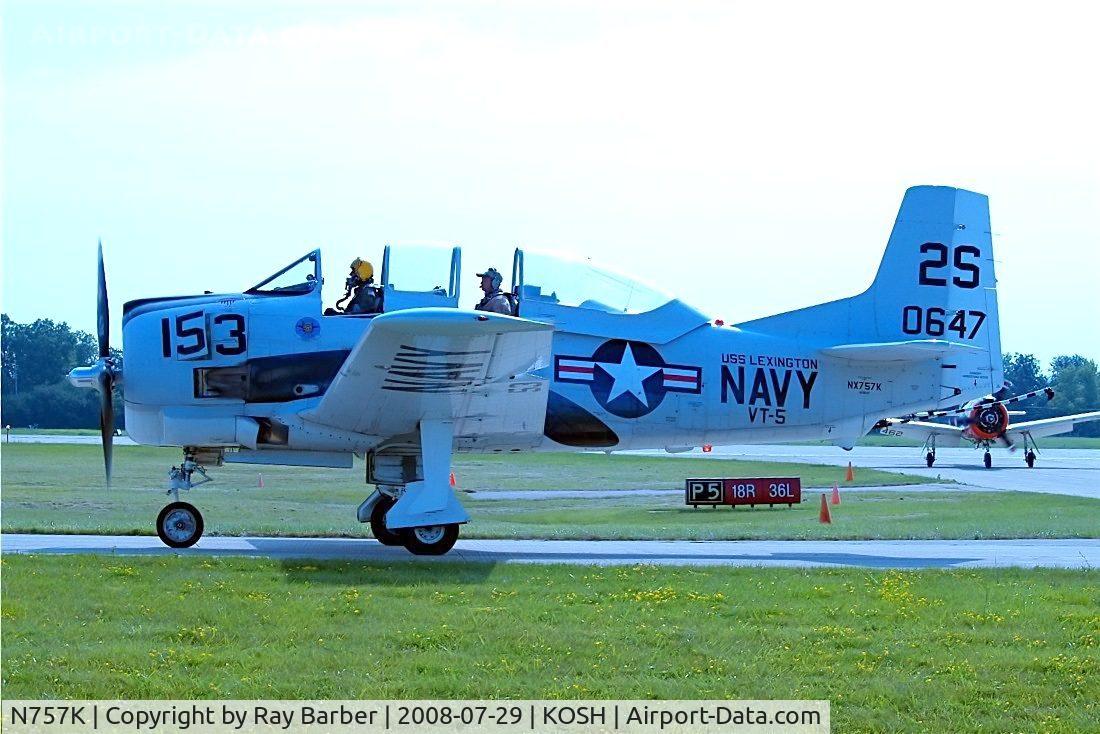 N757K, 1954 North American T-28C Trojan C/N 226-224 (140647), North American T-28C Trojan [226-224] Oshkosh-Wittman Regional~N 29/07/2008