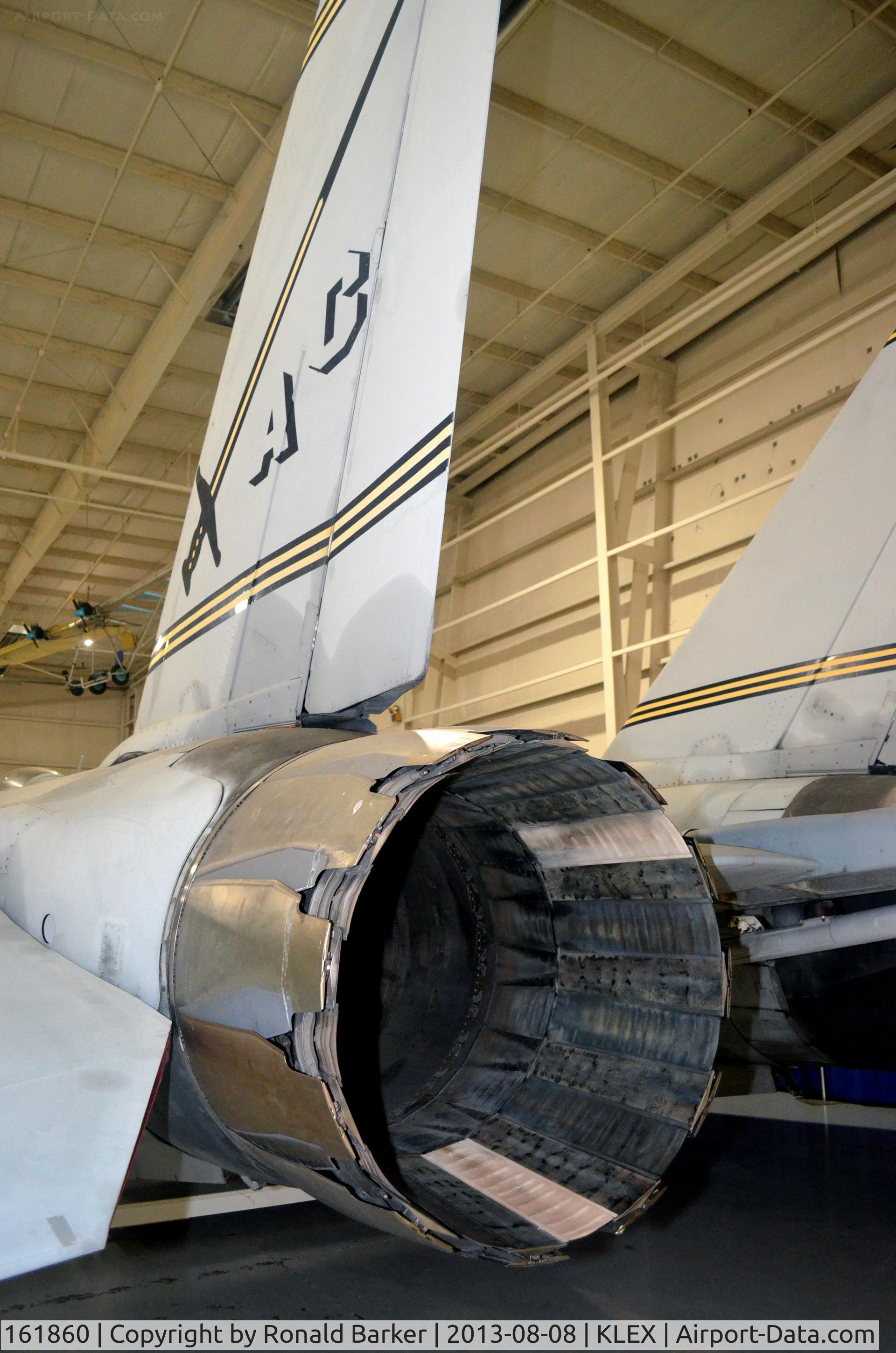 161860, Grumman F-14B Tomcat C/N 496, Left engine afterburner can - Aviation Museum of KY