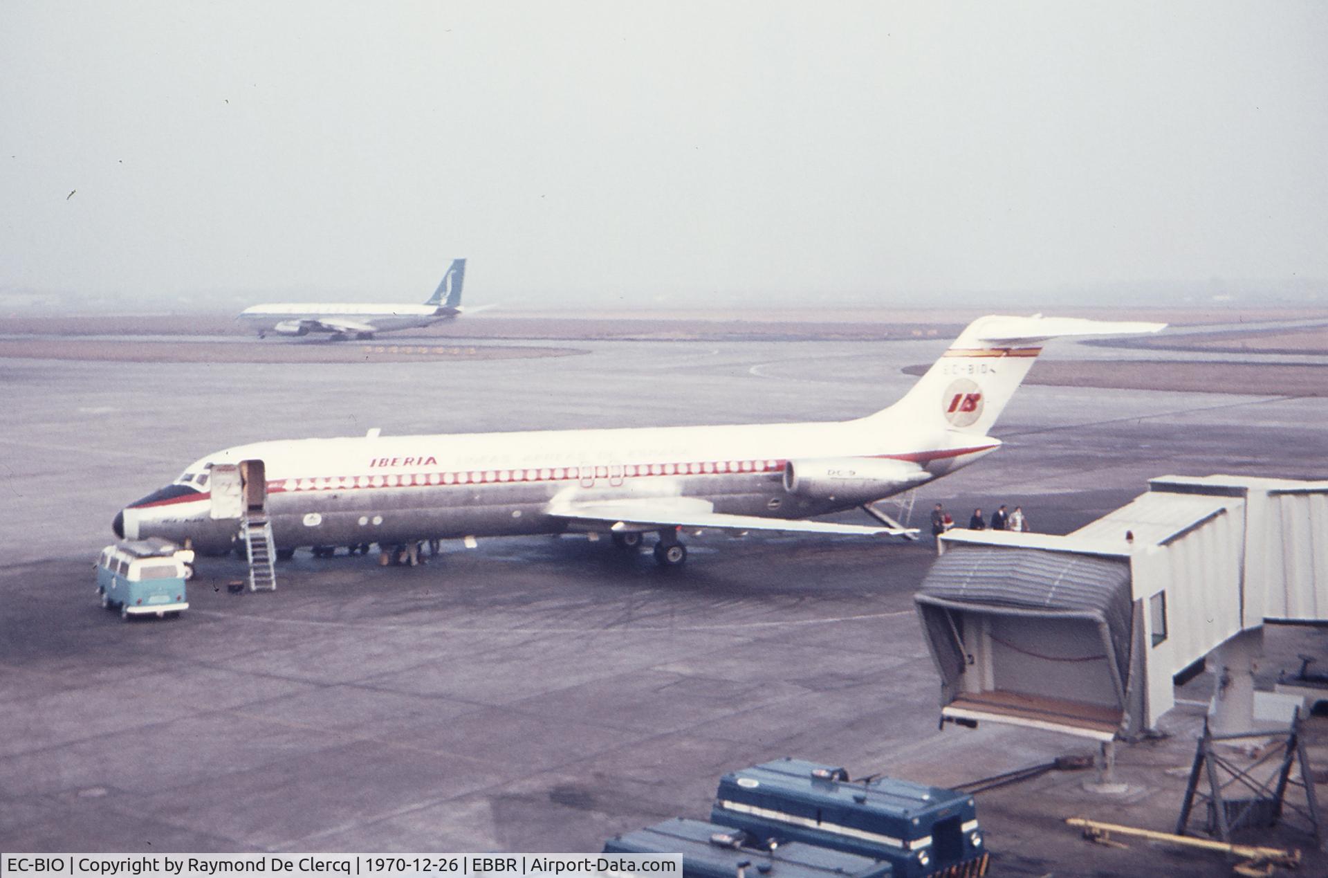 EC-BIO, 1967 Douglas DC-9-32 C/N 47090, Brussels Airport on 26-12-70