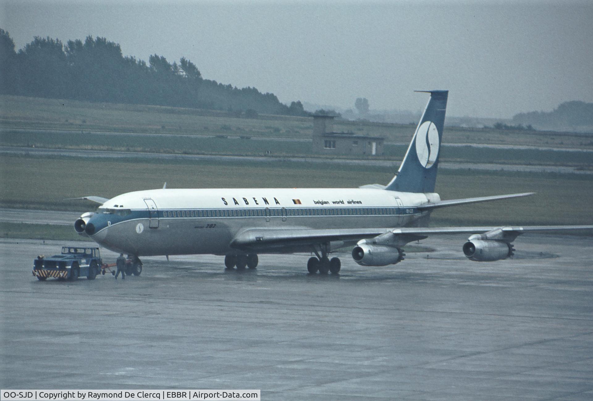 OO-SJD, 1960 Boeing 707-329 C/N 17626, Brussels Airport 1971