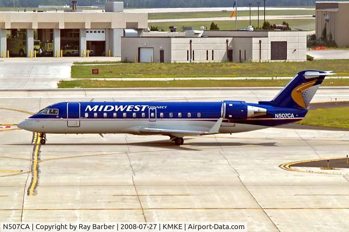 N507CA, 2003 Bombardier CRJ-200ER (CL-600-2B19) C/N 7796, Canadair CRJ-200ER [7796] (Midwest Connect) Milwaukee-General Mitchell International~G 27/07/2008