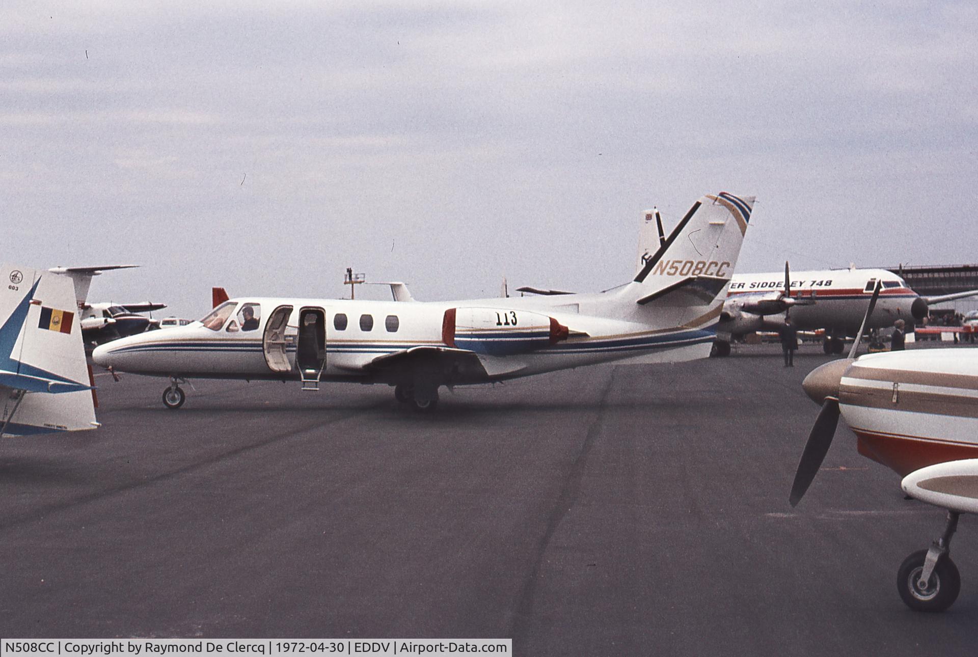 N508CC, 1971 Cessna 500 Citation I C/N 500-0008, Hannover  1972