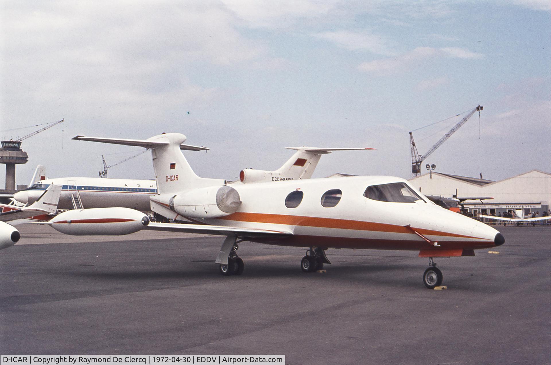 D-ICAR, 1968 Learjet 24A C/N 24-169, Hanover-Messe 1972