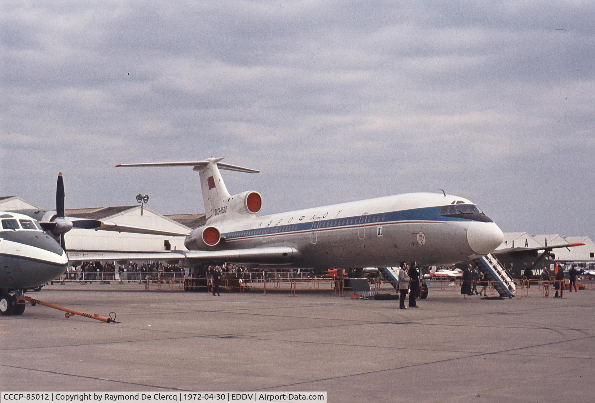 CCCP-85012, 1971 Tupolev Tu-154A C/N 71A012, Hannover Messe 1972