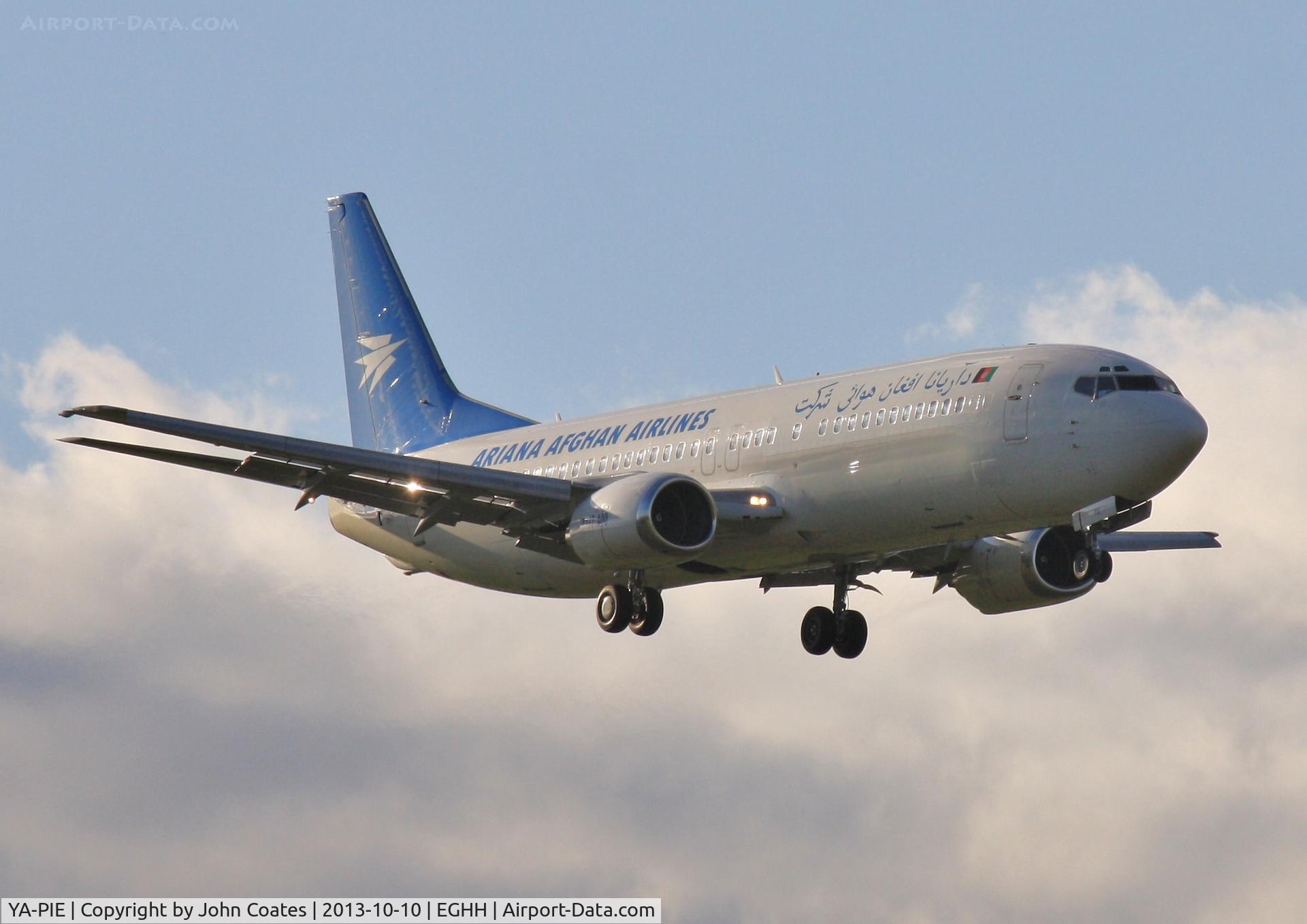 YA-PIE, 1993 Boeing 737-4Y0 C/N 26086, Now Ariana Afghan Airlines...arriving from Lasham