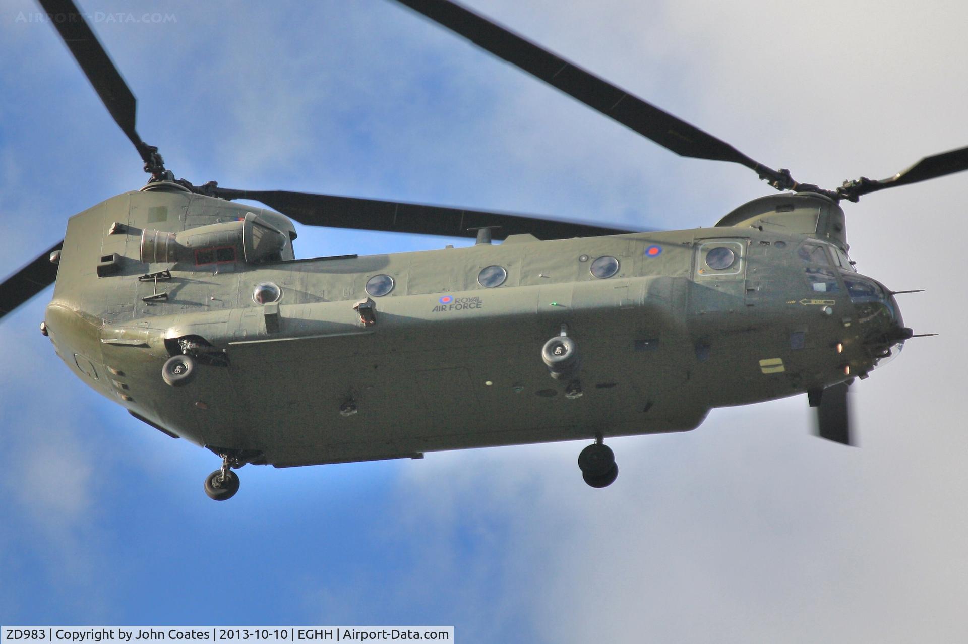 ZD983, Boeing Vertol Chinook HC.2 C/N M/A040/B-875/M7022, Now HC4 spec.