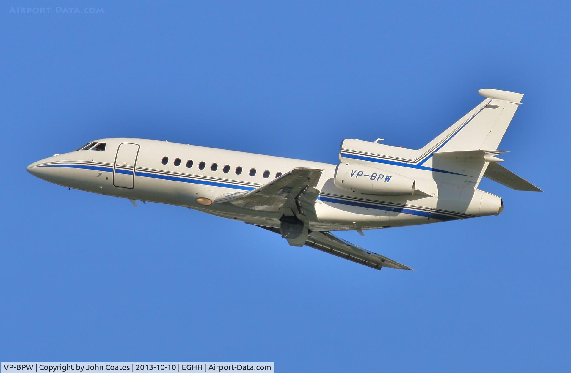 VP-BPW, 1994 Dassault Falcon 900B C/N 135, Departing to Jersey after a short visit.