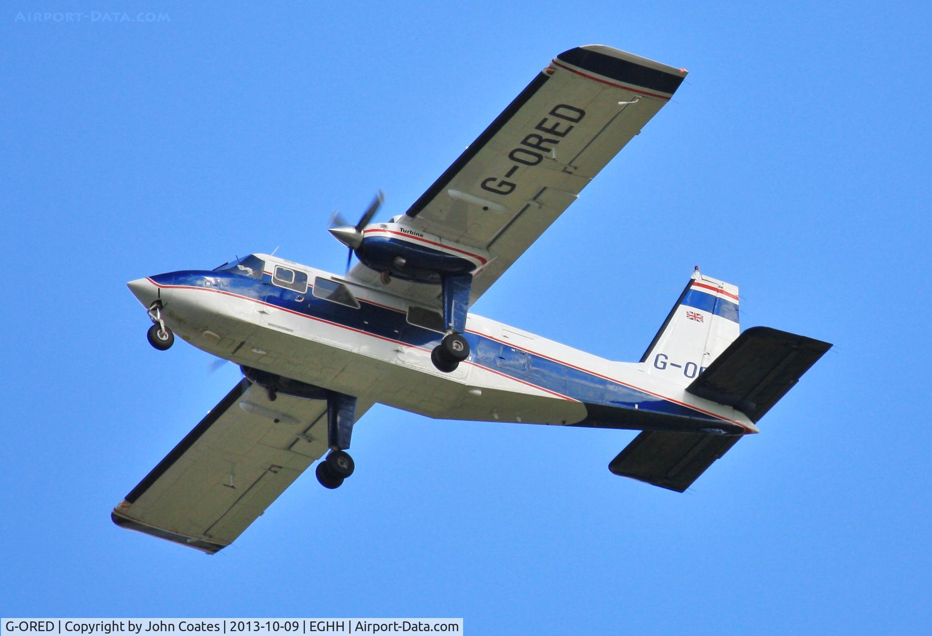 G-ORED, 1982 Britten-Norman BN-2T Islander C/N 2142, Flight testing from Bembridge.