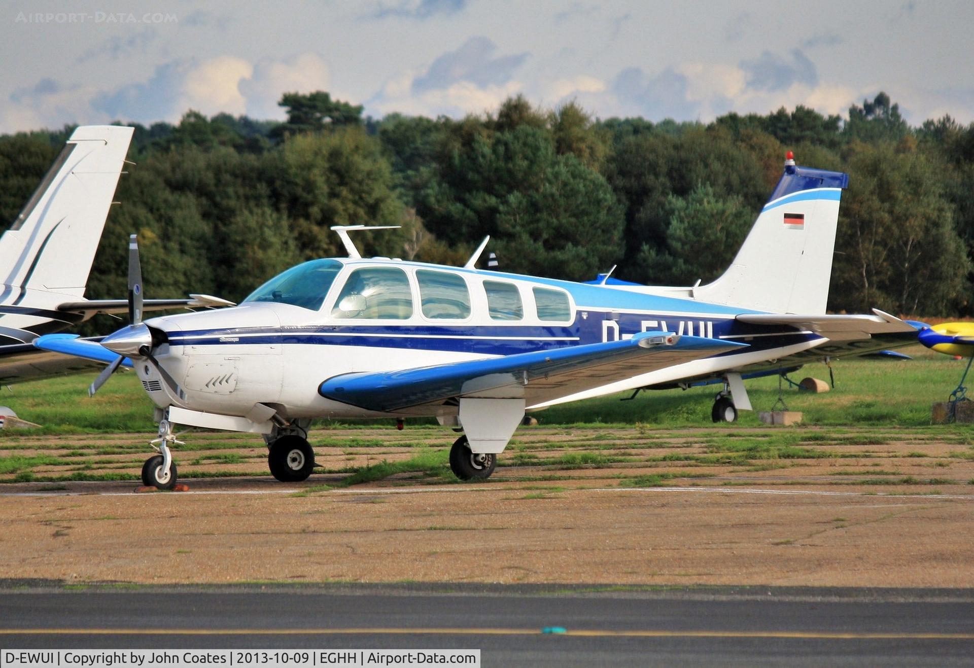 D-EWUI, 1976 Beech A36 Bonanza 36 Bonanza 36 C/N E-854, Now resident at BOH