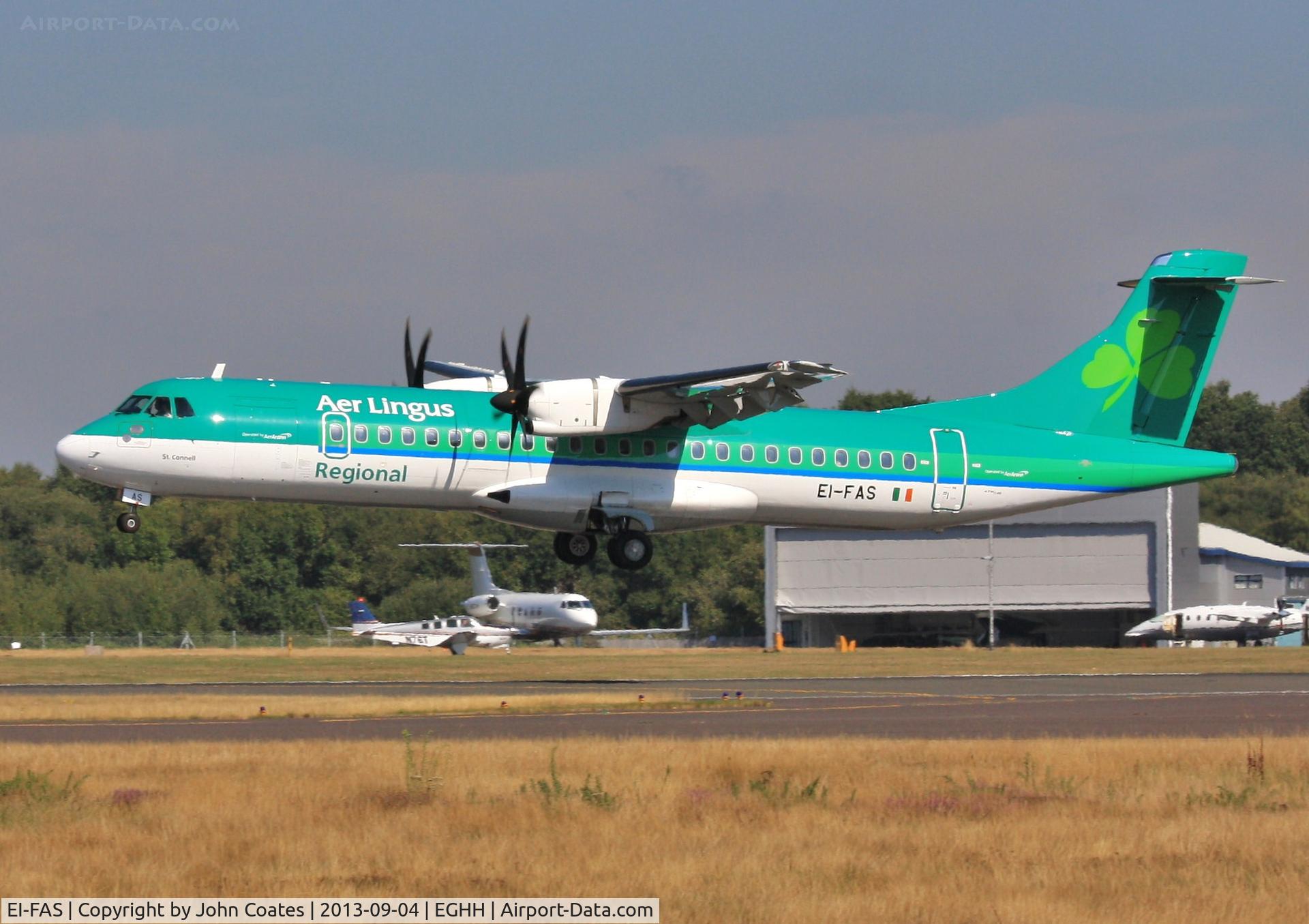 EI-FAS, 2013 ATR 72-600 (72-212A) C/N 1083, Daily service arriving from Dublin