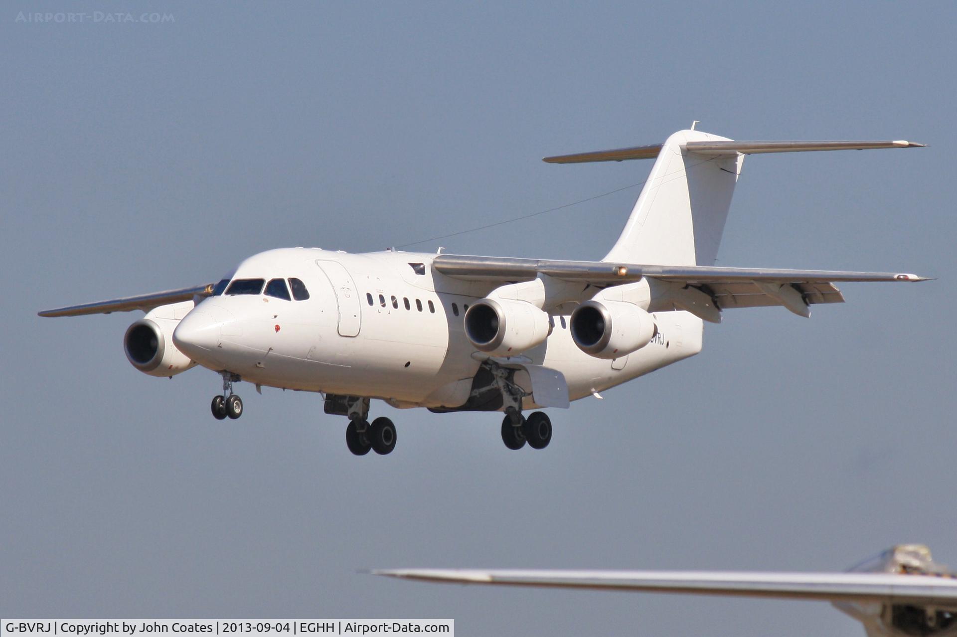G-BVRJ, 1994 British Aerospace Avro 146-RJ70 C/N E1254, Training from Boscombe Down.