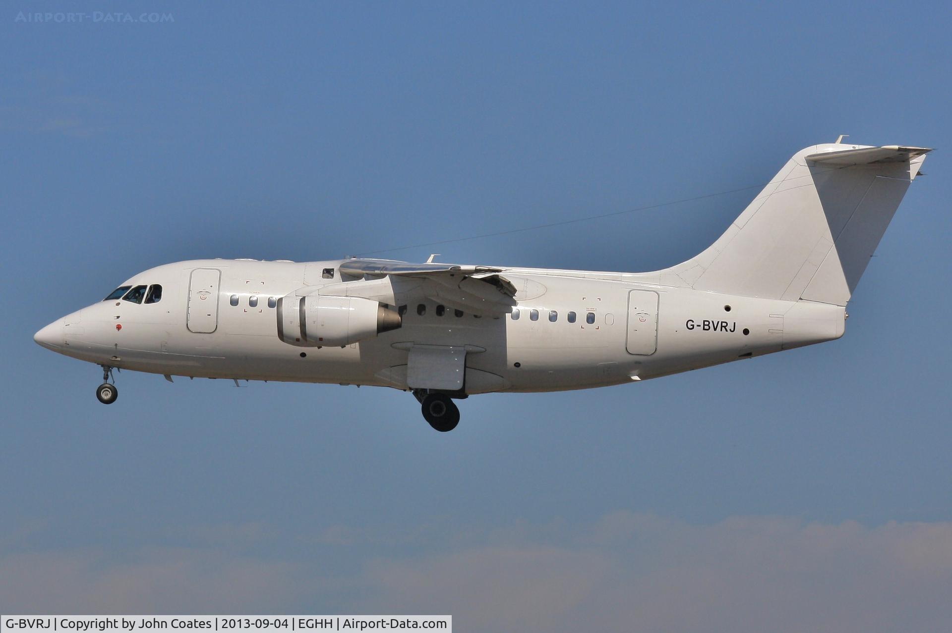 G-BVRJ, 1994 British Aerospace Avro 146-RJ70 C/N E1254, Low approach during training.