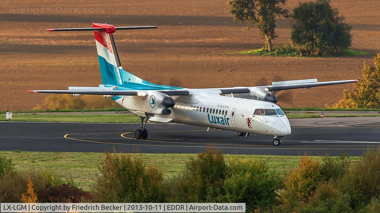 LX-LGM, 2012 De Havilland Canada DHC-8-402Q Dash 8 C/N 4425, line up for departure to Hamburg