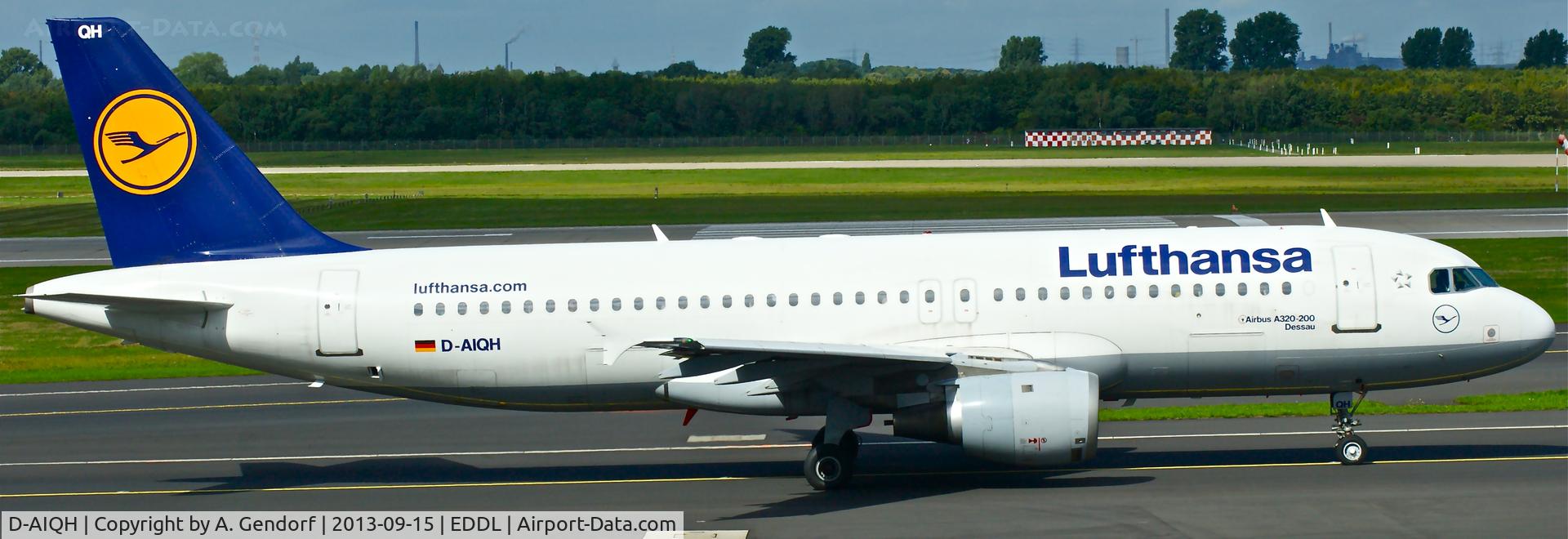 D-AIQH, 1991 Airbus A320-211 C/N 217, Lufthansa, is here taxiing at Düsseldorf Int´l(EDDL)
