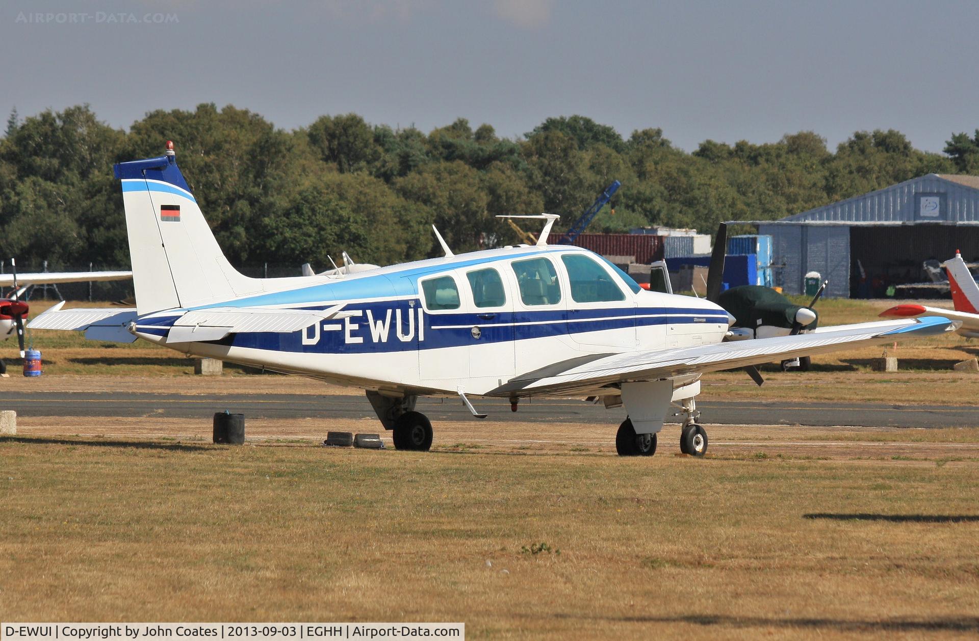 D-EWUI, 1976 Beech A36 Bonanza 36 Bonanza 36 C/N E-854, New resident at BOH.
