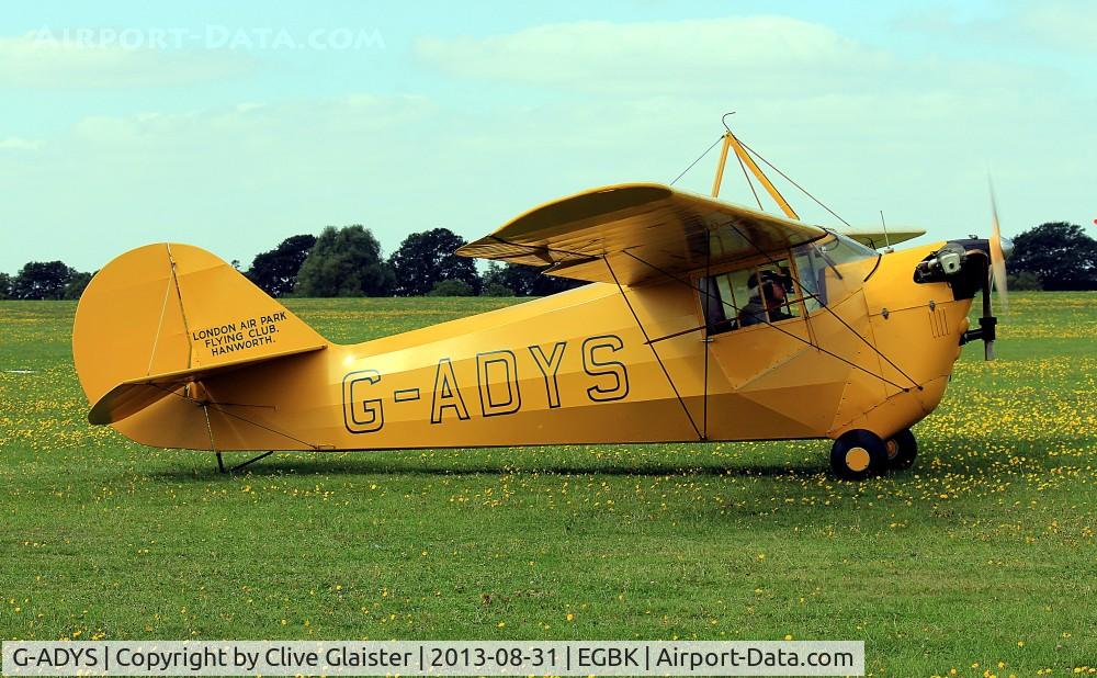 G-ADYS, 1935 Aeronca C-3 C/N A-600, Once owned to, Bedford School of Flying Ltd in April 1939 and currently in private hands since June 2011