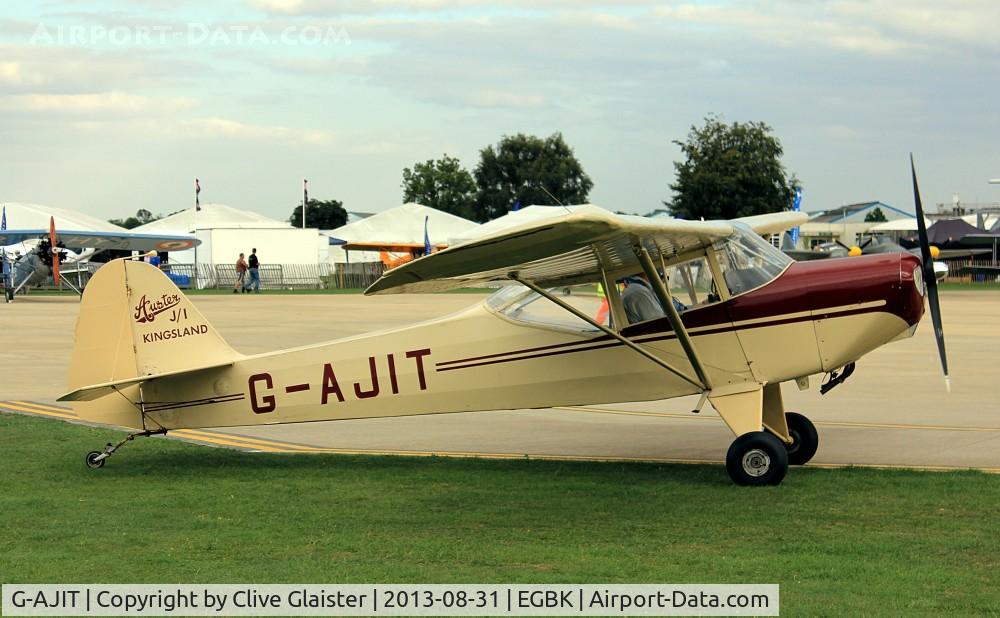 G-AJIT, 1946 Auster J-1 Kingsland C/N 2337, Originally owned to, Home Counties Aero Club Ltd, Weston Aero Club Ltd, Plymouth Aero
Club Ltd & Exeter Aero Club Ltd in June 1947 and currently with and a trustee of, G-AJIT Group since July 2008