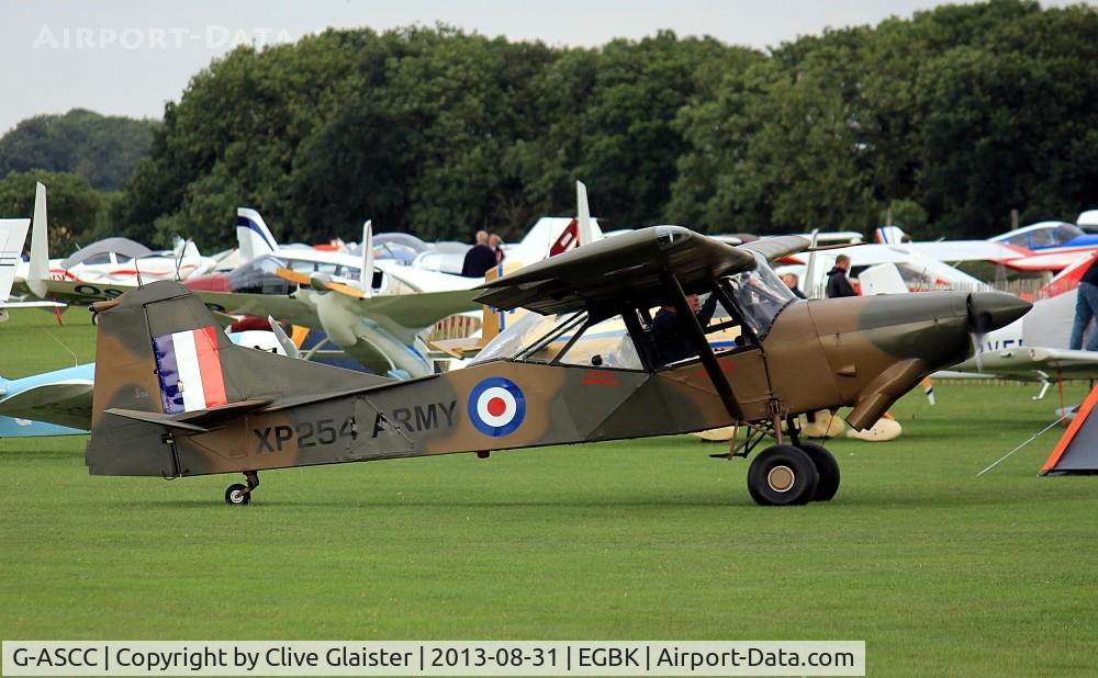 G-ASCC, 1962 Auster AOP.11 C/N B5/10/162, Ex: XP254 > (G-25-12) > G-ASCC
Originally owned to, Beagle Aircraft Ltd in July 1962 and currently owned in private hands since August 2009. In the colours of the, Army Air Corps as XP254