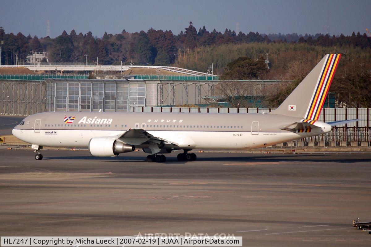 HL7247, 1993 Boeing 767-38E C/N 25757, At Narita