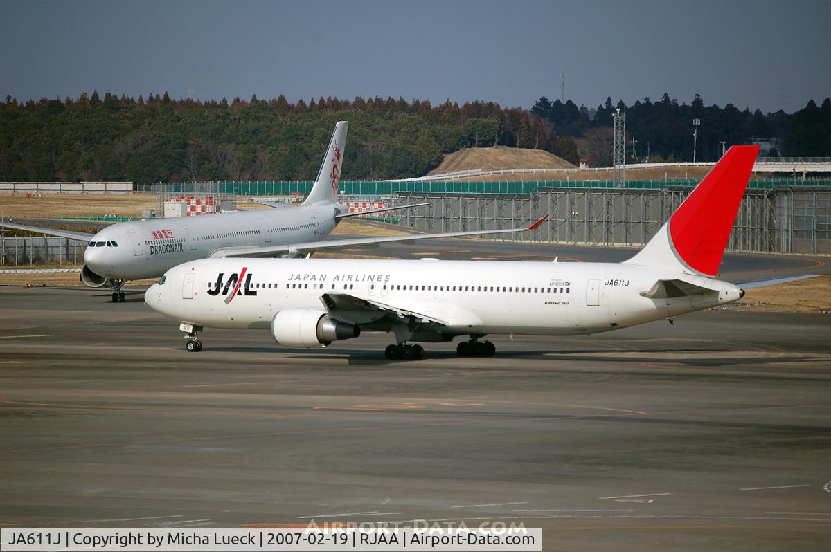 JA611J, 2004 Boeing 767-346/ER C/N 33847, At Narita