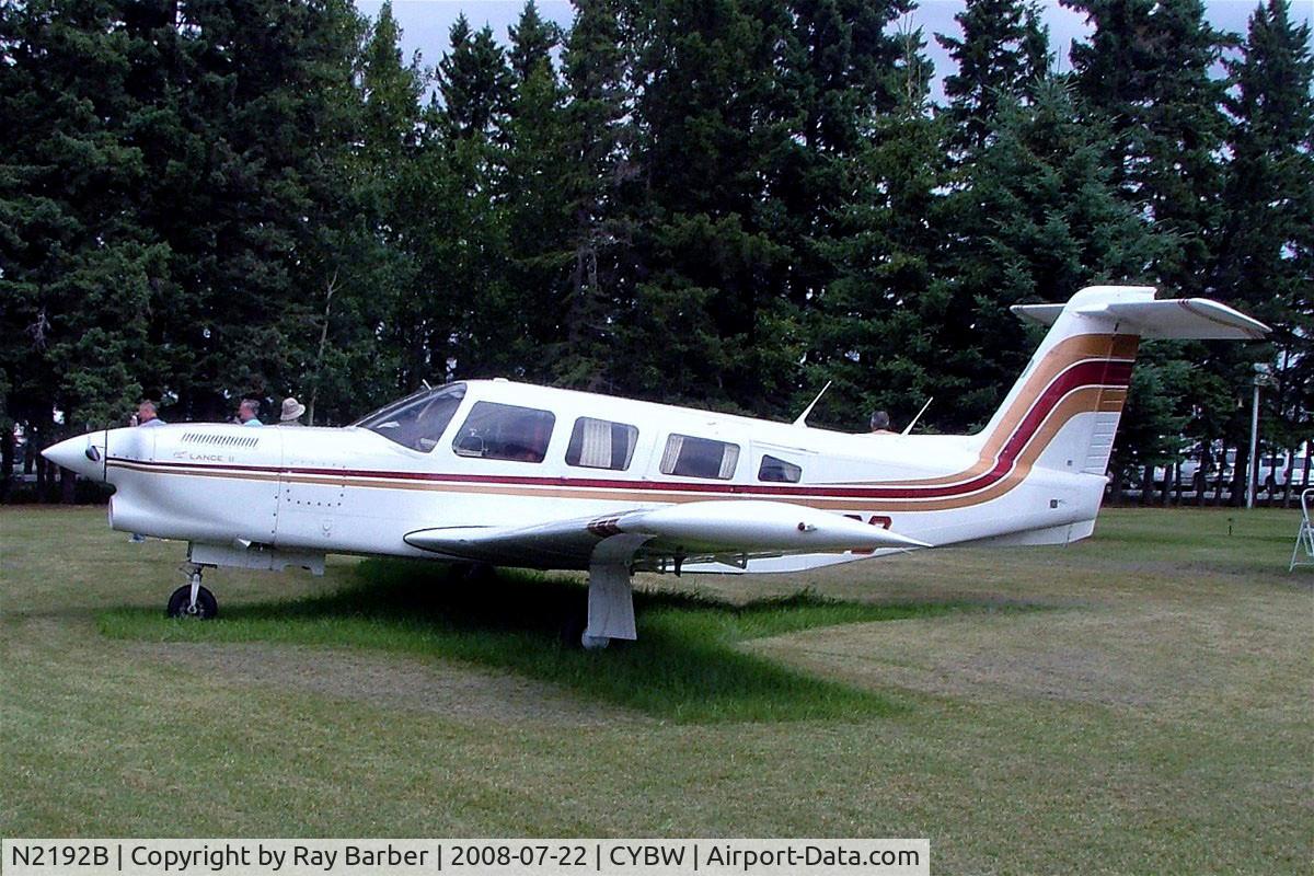 N2192B, Piper PA-32RT-300T Turbo Lance II C/N 32R-7987037, Piper PA-32RT-300T Turbo Lance II [32R-7987037] Calgary-Springbank~C 22/07/2008