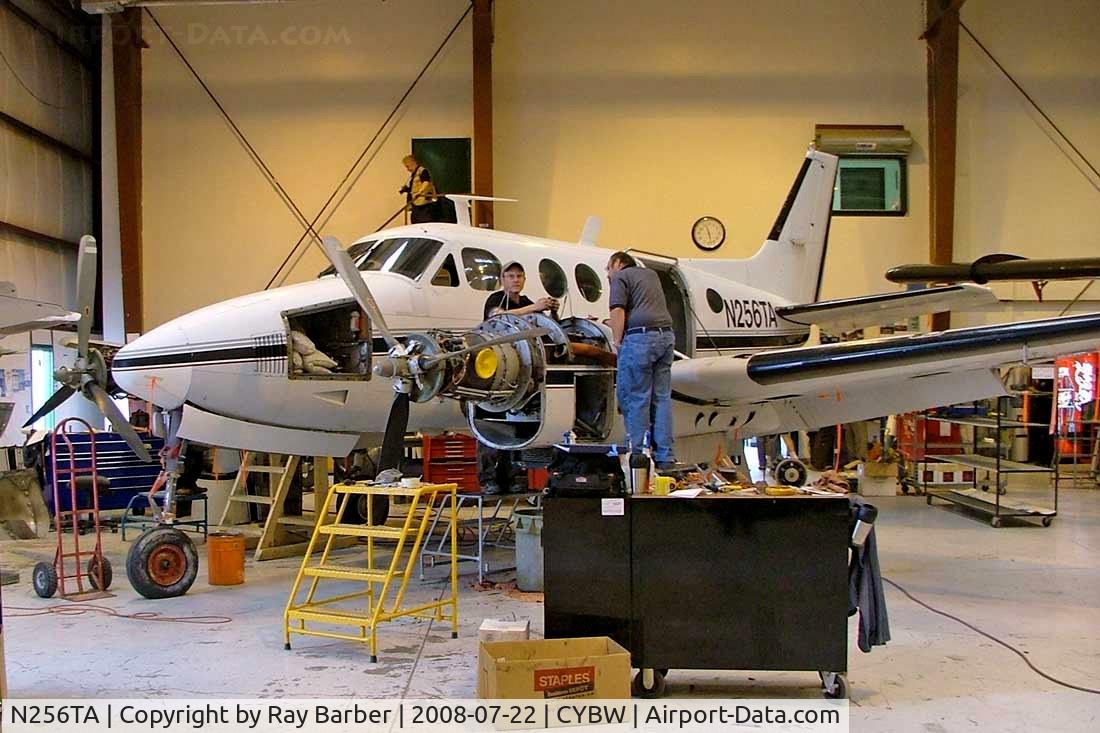 N256TA, 1967 Beech 65-A90 King Air C/N LJ-256, Beech A90 King Air [LJ-256] Calgary-Springbank~C 22/07/2008. Undergoing overhaul.
