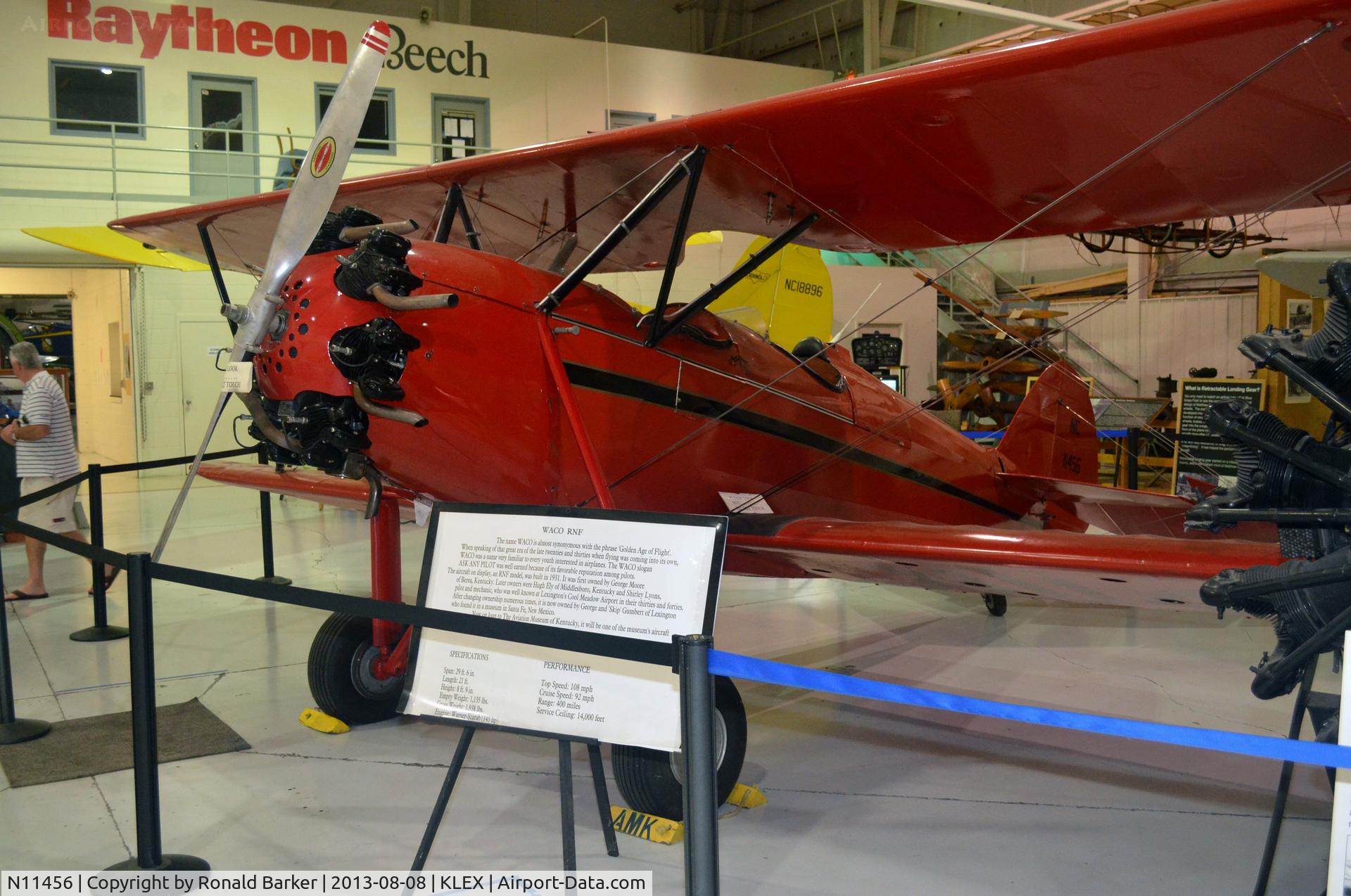 N11456, 1931 Waco RNF C/N 3471, Aviation Museum of KY
