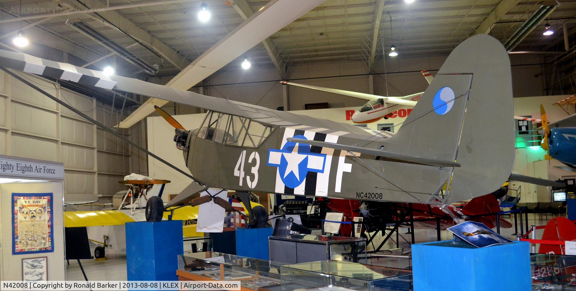 N42008, 1945 Piper J3C-65 Cub Cub C/N 14083, Aviation Museum of KY