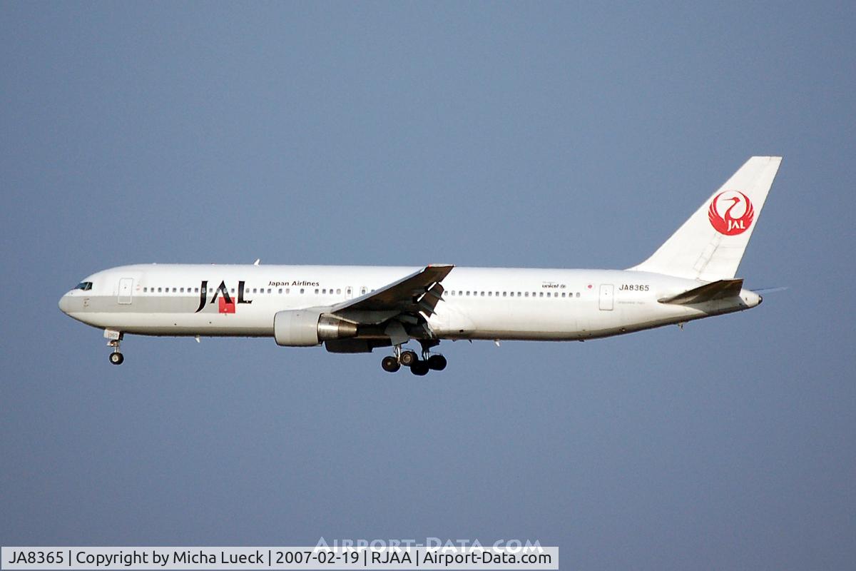 JA8365, 1990 Boeing 767-346 C/N 24783, At Narita