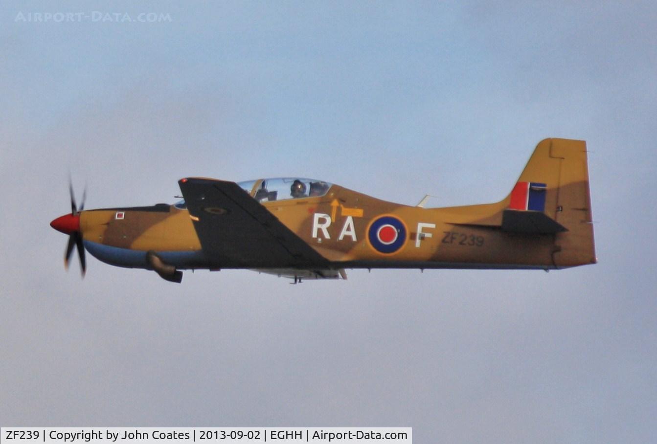 ZF239, 1990 Short S-312 Tucano T1 C/N S041/T39, Returning to Linton on Ouse after Bournemouth Air Festival