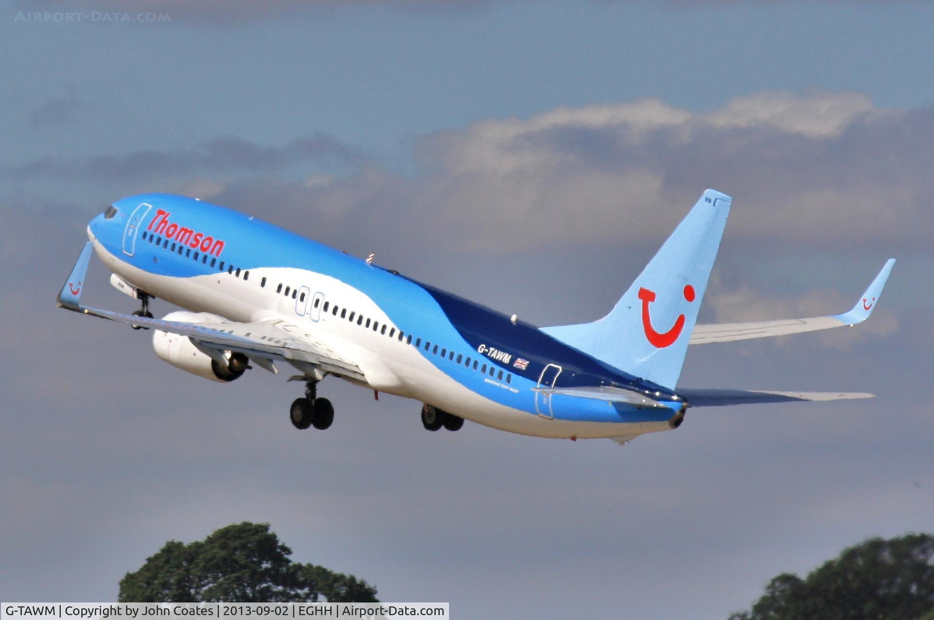 G-TAWM, 2013 Boeing 737-8K5 C/N 37249, Resident aircraft departing off 26